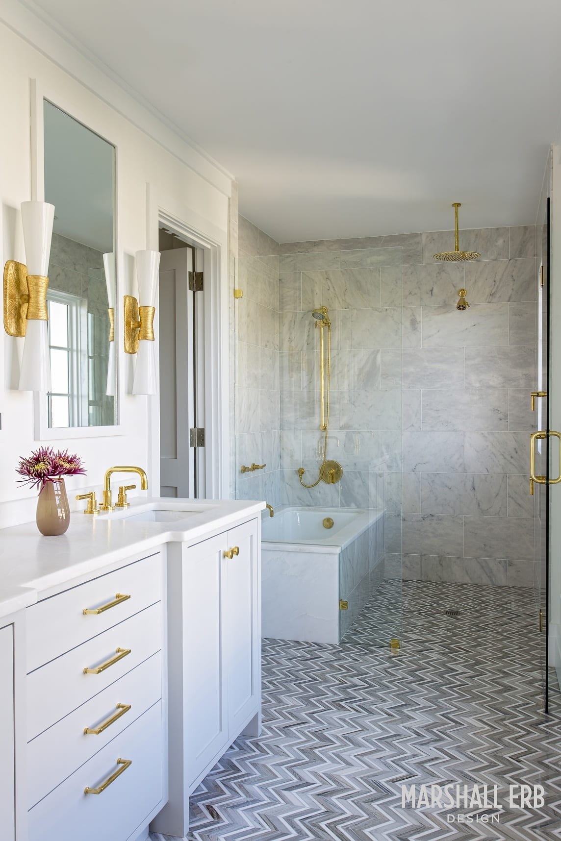 Beach House Bathroom1, Coastal Beach House, Light, Water and White Oak