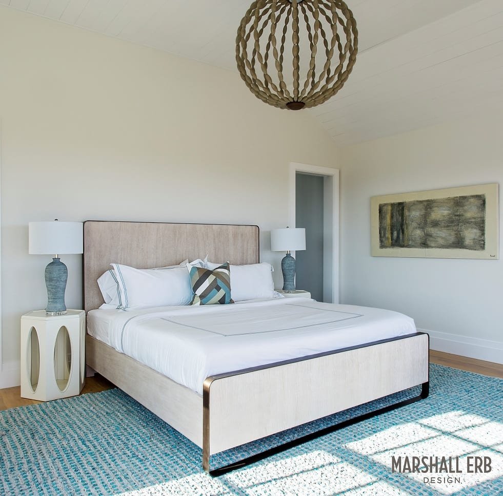 Beach House Bedroom, Coastal Beach House, Light, Water and White Oak