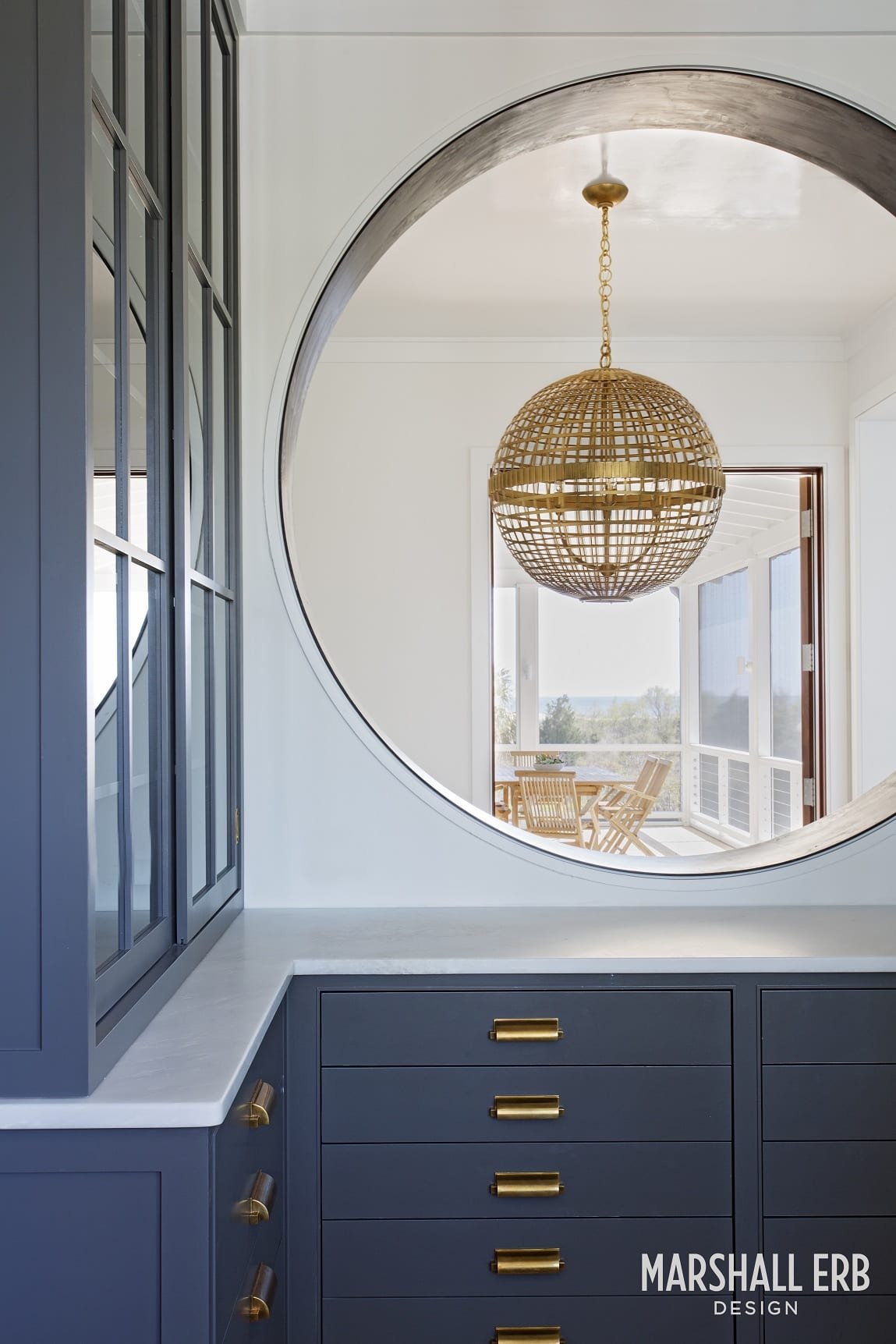 Beach House Butler Pantry, Coastal Beach House, Light, Water and White Oak