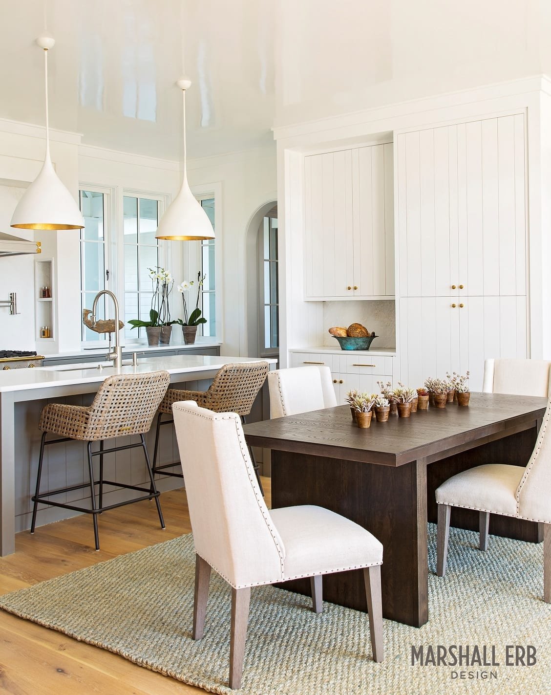 Beach House Dining Kitchen, Coastal Beach House, Light, Water and White Oak
